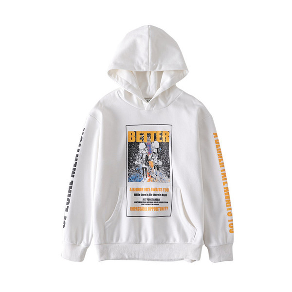 Casual Boys Hoodies Cotton Pocket Baby Sweatshirt Clothing Print Letter Fashion Boys T-shirt For 5T-12T Big Children