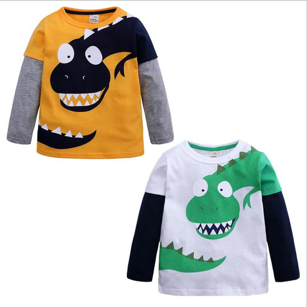 Cartoon Print Baby Boys Hoodies Sweatshirts For Spring Infant Kids Boys T-Shirts Clothes Cotton Clothes