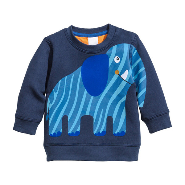 Little maven 2-7Years Autumn Kids Baby Boy Elephant Pattern Sweatshirts For Babies Children's Fall Clothes For Boy's Clothing