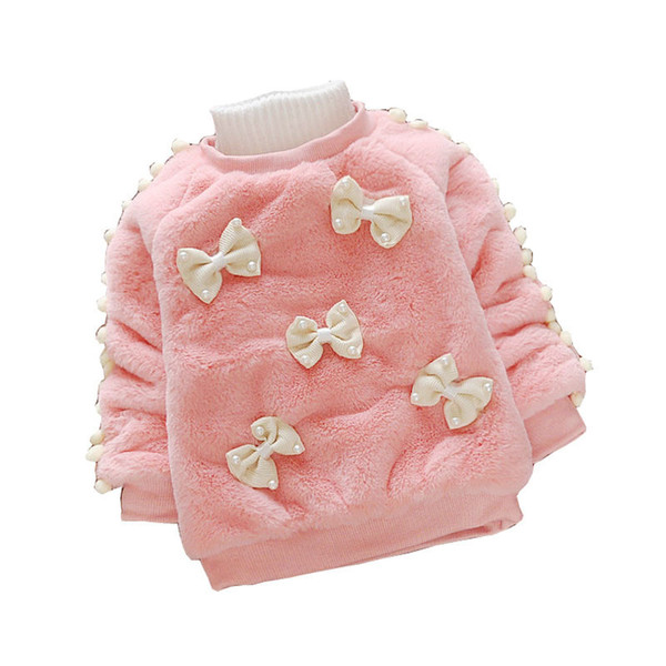good quality Children Girls Sweater Autumn Winter Girls Cardigan Hoodies Clothes Kids Bow tie Cartoon Hoodies For Baby Girls