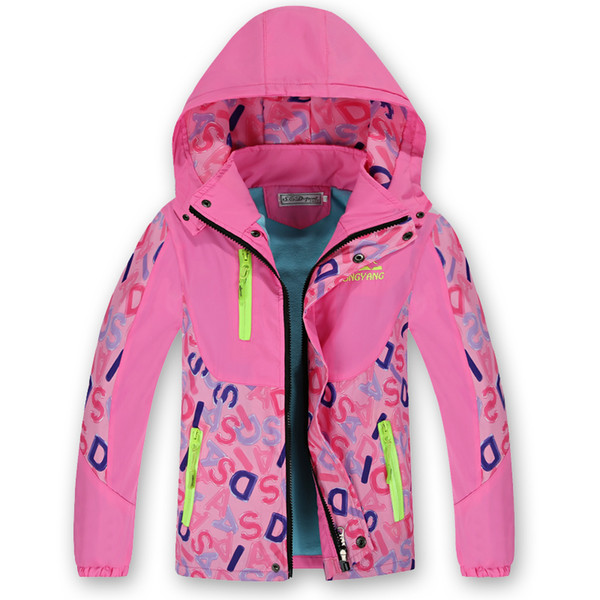 Autumn Winter Jackets For Girls 2017 New Children Outerwear & Coats Zipper Plus Velvet Windproof Children Jacket Coat