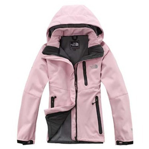 Women Outwear Jacket Fleece Softshell Coat The North Windbreaker Face Winter Hooded Jackets Windproof Coats Hiking Outdoor Warm Tops B2281