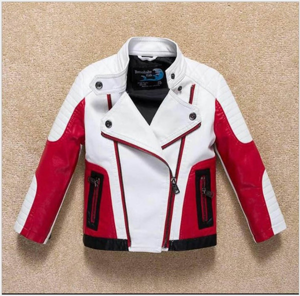 New Arrivals Boys Pu Leather Jackets Children Casual Zipper Jacket Spring Autumn Fashion Kids Coats Big Boys Outwear Child Clothes