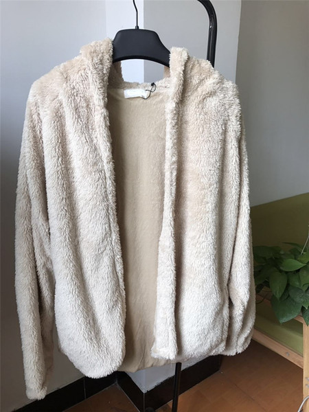 Lined Sherpa Hoodie big boy FOG Plush Sweatshirt Double Layers Casual Berber Fleece Jacket Coat spring Hoodies for Valentine's Day gift