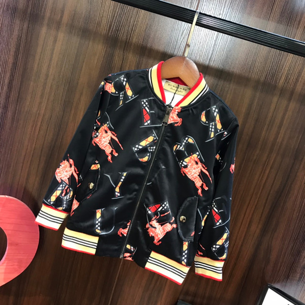Boy jacket kids designer clothing autumn and winter long sleeve quilted jacket cotton fabric thick coat Size 100-150cm