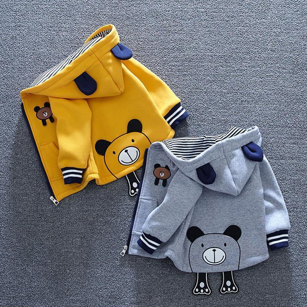 Baby Loose Coat Jacket Lovely Coat Zipper Children 2019 New Autumn Winter Outwear Baby Toddler Clothing 1-5 Year