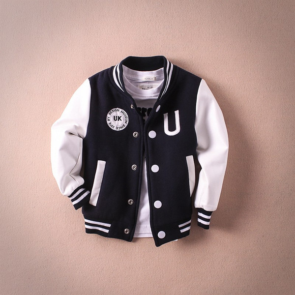 Casual Baby Boy Girl Clothes Winter Warm Kids Jackets Outwear Letter Children Clothing Baseball Coat Outerwear