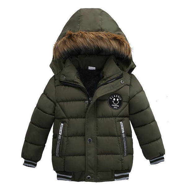 2019 Fashion Autumn Winter Jacket For Boys Children Jacket Kids Hooded Warm Outerwear Coat For Boy Clothes Toddler Boy Cotton Coats WL1173