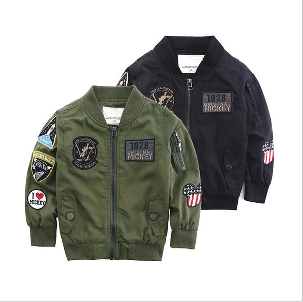 2019 Designer Jackets Outerwear Jackets Brand Boys Girls Clothing Jacket kids Baseball Wintercoat bot boy Jacket Veste enfants Size 2T-12T