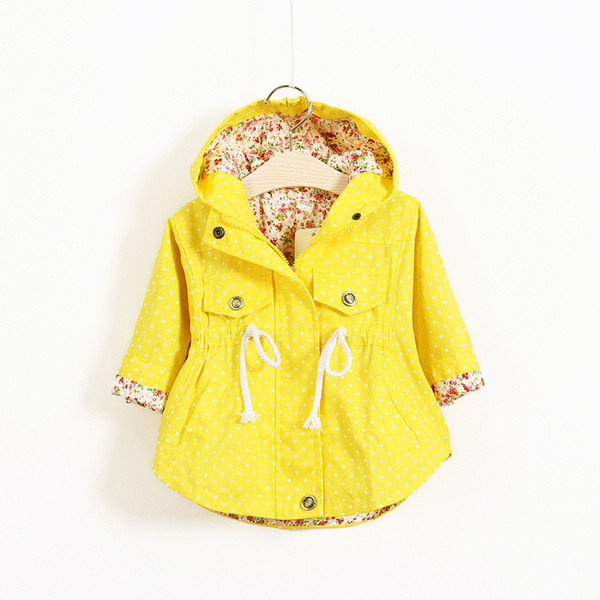 New Spring Baby Girls Clothes Baby Outerwear Infant Cartoon Coat Wave Printed Batwing Coat J190509