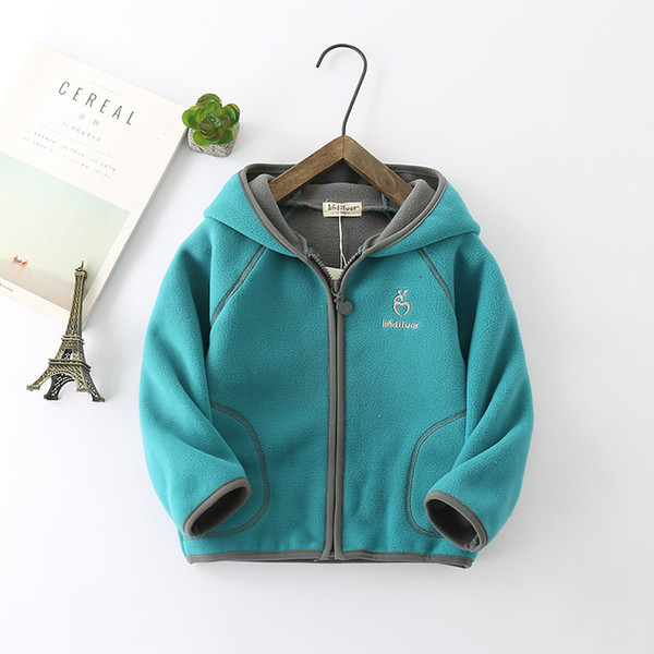 2019 New Autumn Spring Children Hoodies Little Girls Boys Casual Cotton Double-sided Fleece Jackets Kids Sports Coats Outerwear