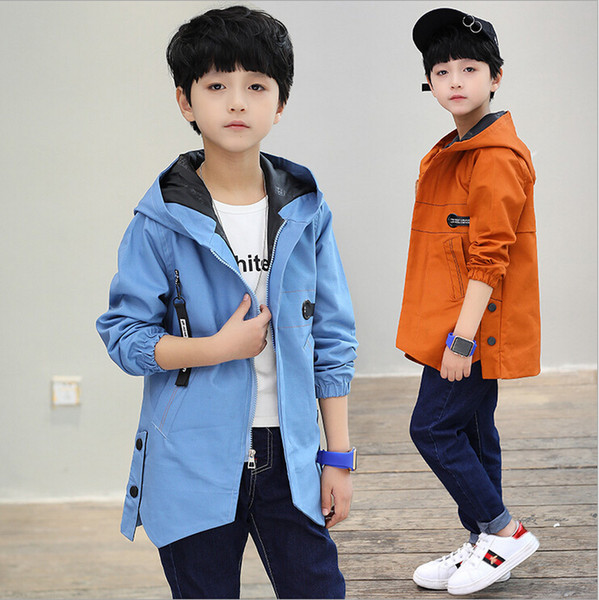 Baby Boys Jacket 4 6 8 10 12 Years Children Green Full Sleeve Letter Zipper Coat Boys Spring Jackets Tops Kids Teens Clothing