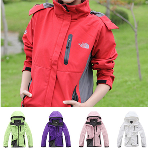 Brand NF Windbreaker Women's North Fleece Soft Shell Face Winter Hooded Jackets Wind Water proof Coat Full Zip Hiking Outdoor Warm Tops