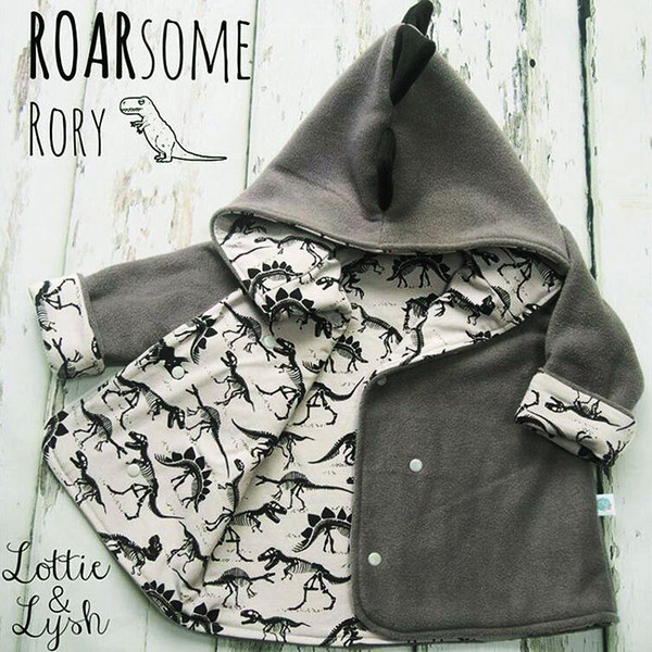 Baby boys dinosaur coats 2018 Autumn Winter kids Hoodies Cardigan Jacket children Outwear kids Clothing C4537