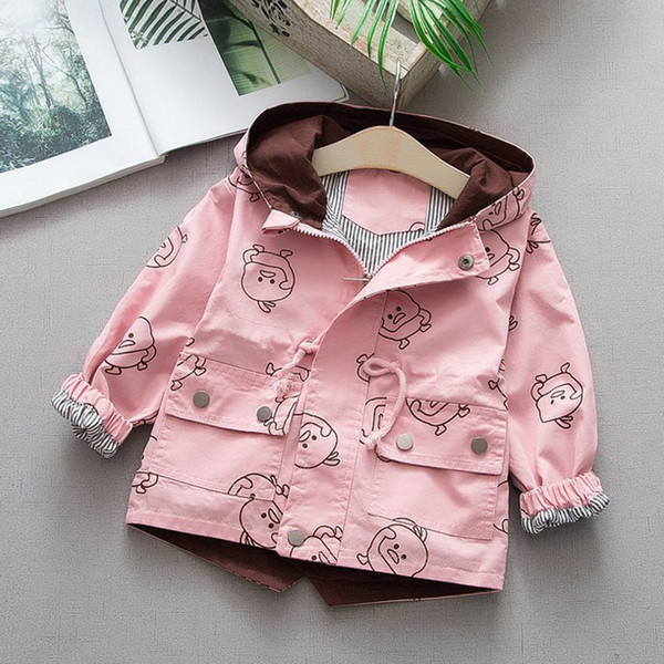 Spring Infant Baby Girls Clothing Outfit Windbreaker Jacket Coats For Newborn Baby Girl Clothes Tops 1st Birthday Baby Outerwear J190509