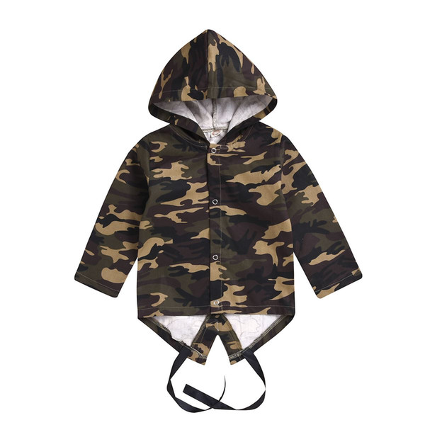 Toddler Kids Baby Boy Girl Camo outerwear Hooded coats Jacket Baby Clothes 0-24M