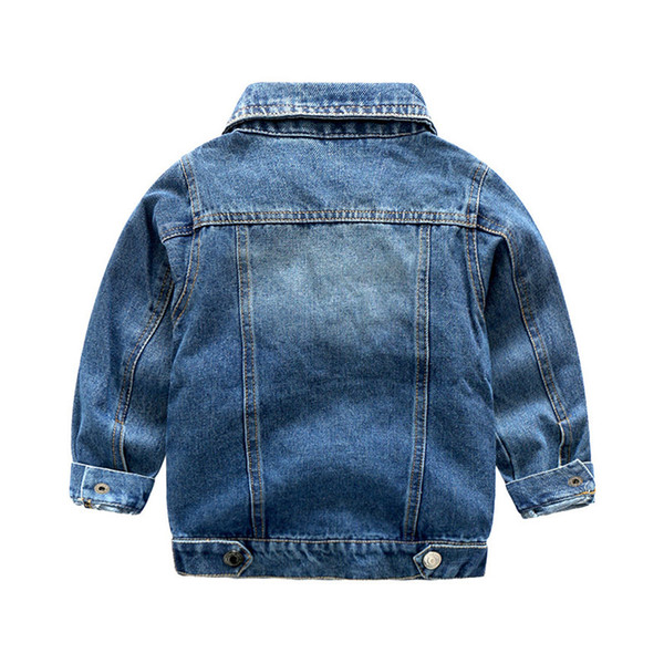children boys denim jacket coat kids 100% cotton jeans outerwear 3-8y children clothing tops jackets baby girl casual warm coats