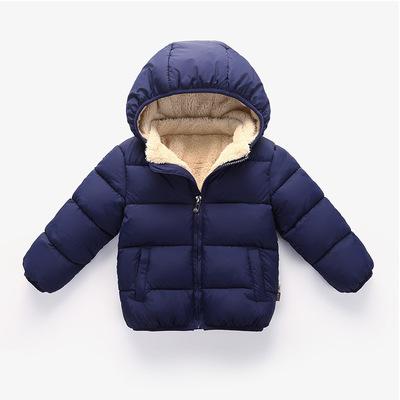 2018 winter new children's cotton clothes boys' plush thickened warm cotton clothes girl's cotton jacket baby's children's clothes