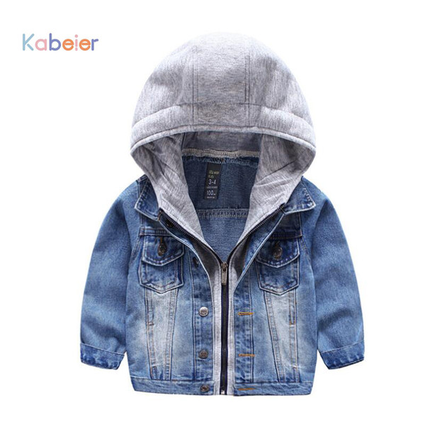 Kids Denim Jacket For Boys Jean Coat Clothing Fashion Causal Girls Cardigan Children Outerwear Cowboy Toddler Hodded Jackets Y18102607