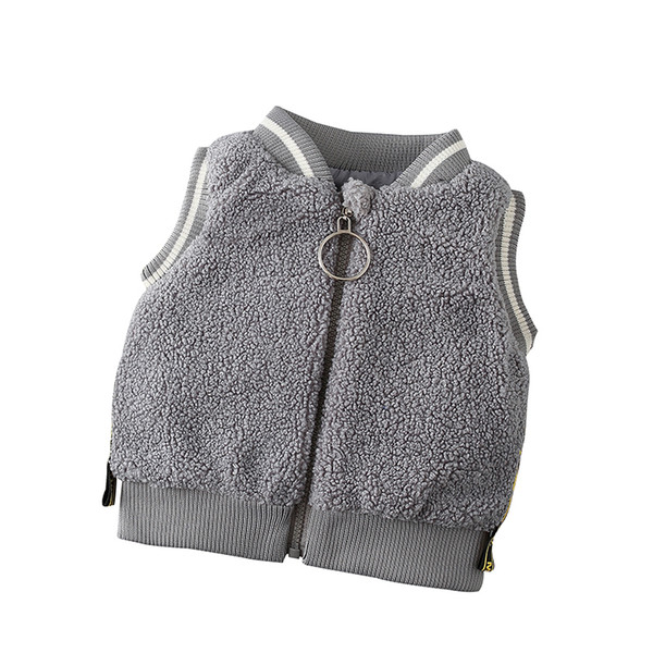 0-4 year baby boy clothing autumn winter casual Solid cartoon kid children boy clothing jacket outerwear coat baby boy vest