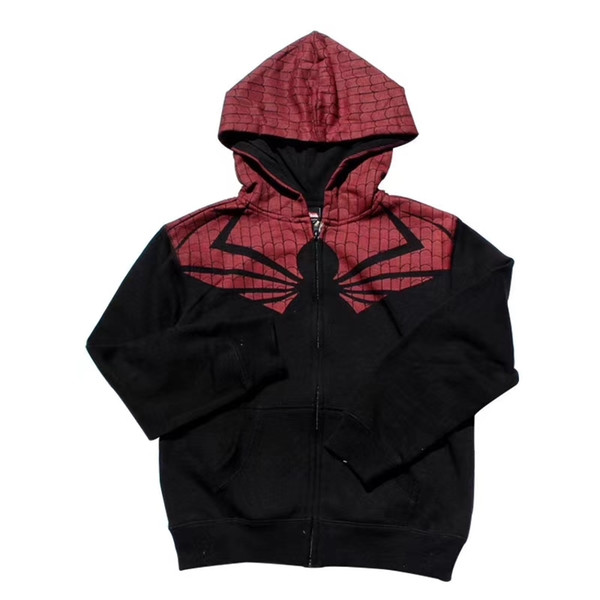 Cotton Terry Fabric Spider man Big Boys Fleece Jacket for Fall Winter Kids Teenager's Hooded Coat Children's Hoodies Clothing