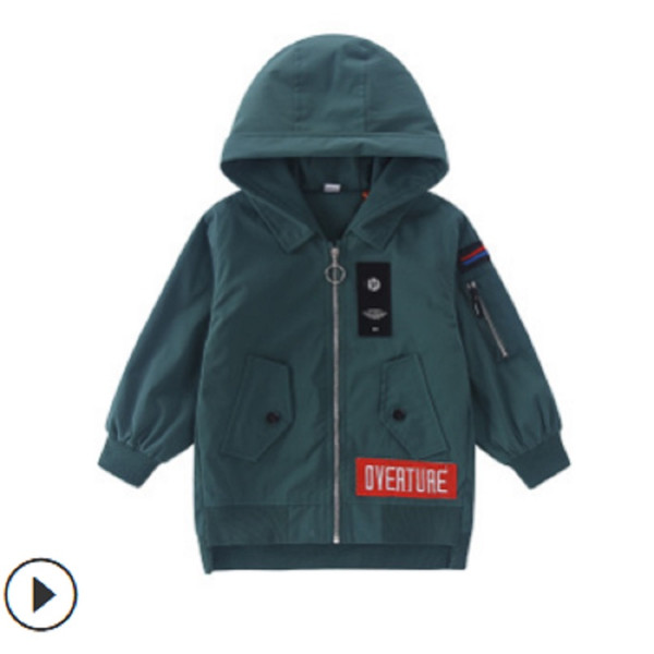 Boys Trench 2019 New Spring/Autumn Children's Labeling Coat 2 Letter Colors Boys Windbreaker Size 110-160 for Children4-14 ly097