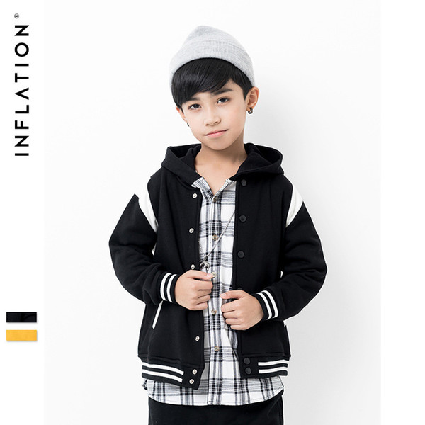 Dropshipping Wholesalel Children's Back To School Long Sleeve Polar Fleece Warm Baseball Top For Boy Fashion Coat In Winter AW237