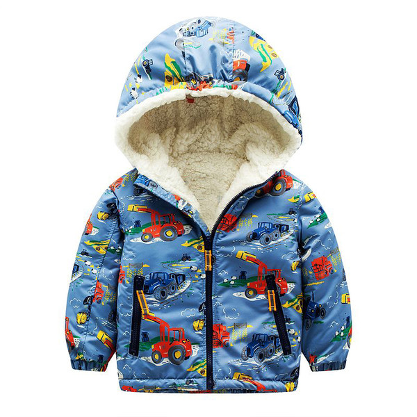 Baby Boys Jackets 2019 Brand Kids Winter Down Jackets for Boys Clothes Hooded Wollen Pattern Children Outerwear Girls Parka Coat