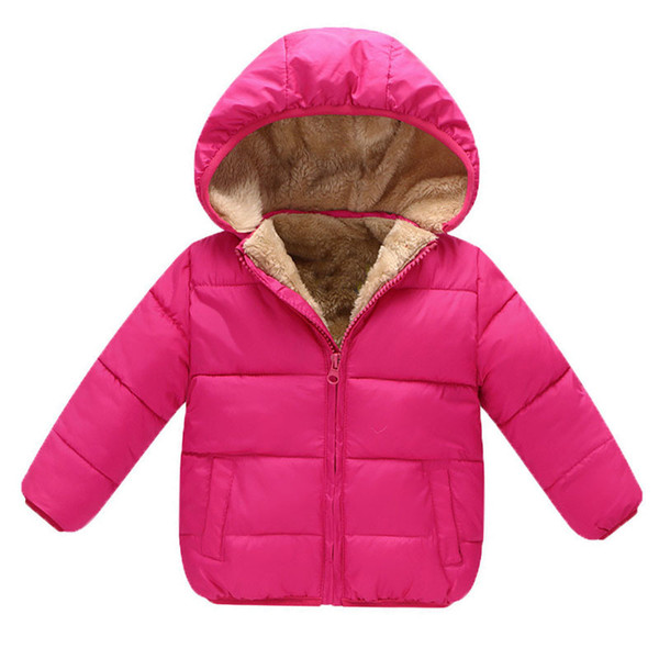 good quality Winter Baby Boys Snowsuit Cotton Girls Coats Jackets Baby Thicken Warm Velvet Down Parka Kids Boy Jackets Outerwear