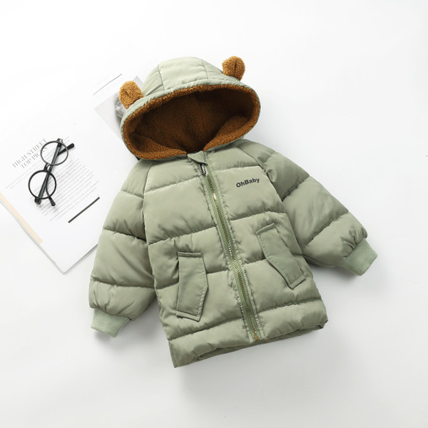 boys coats 2018 fashion Chooded down parkas bebe children casual thicken outerwear