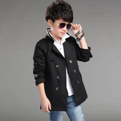 In 2019 Spring and Autumn, Children's Clothing Boy's Windbreaker, Cuhk Children's Double-breasted Outdoor Windbreaker, English Children's Bo