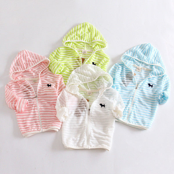 Carred trencChildren's Garment Children Cartoon Embroidery Stripe Clothes Male Girl Frivolous digan Hat h baby wearing Coat pastoral
