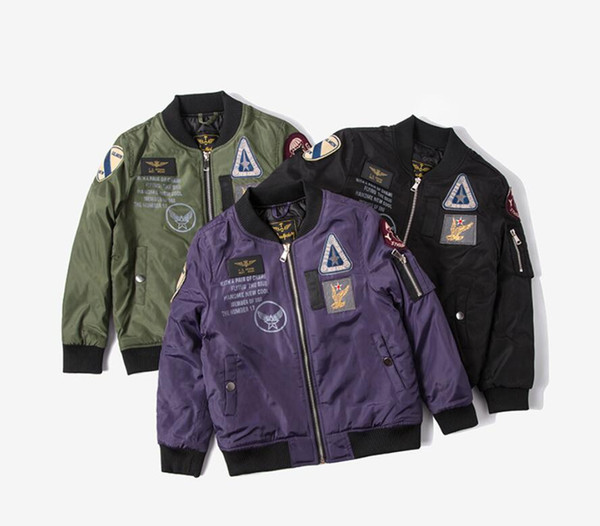 Winter wear European and American boys coat thickening quilted big children's jacket baseball uniform children's jacket