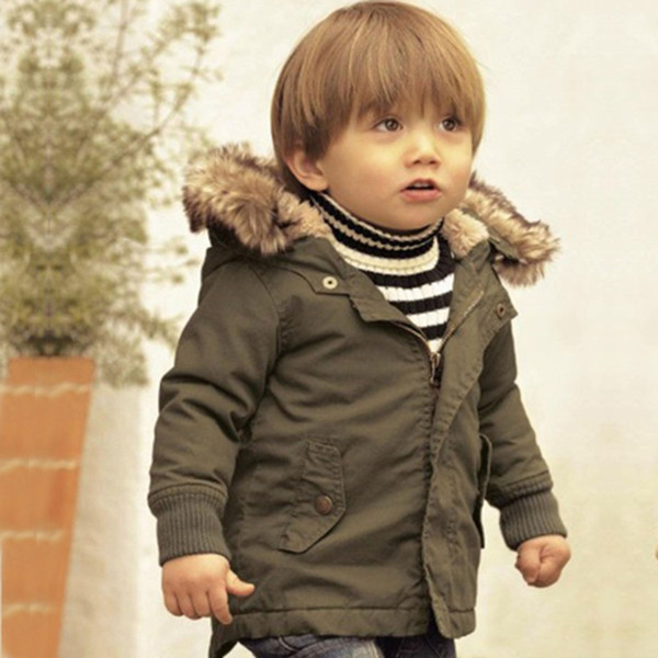 The boy in the green jacket Hooded Jacket kids children