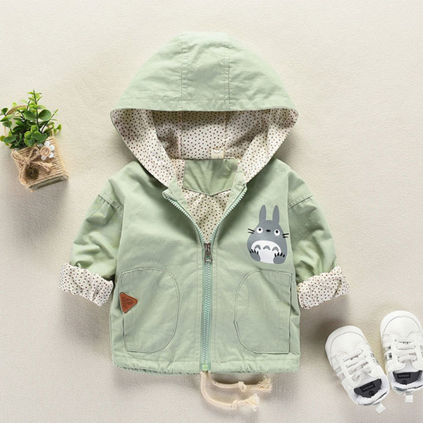Spring Autumn boy Girl Baby's Clothing Outfit Casual Hooded Jacket outerwear for boys girls baby clothes Loose thin coat jackets Y18102208
