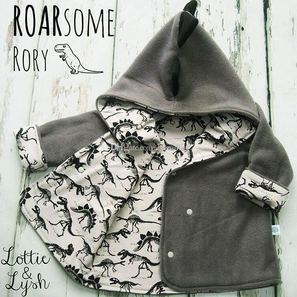 Baby boys dinosaur coats 2018 Autumn Winter kids Hoodies Cardigan Jacket children Outwear kids Clothing C4537