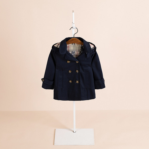 2018 Autumn New Product Girl Windbreaker Loose Coat Short Paragraph Male Even Hats Korean Edition Children boys jackets winter