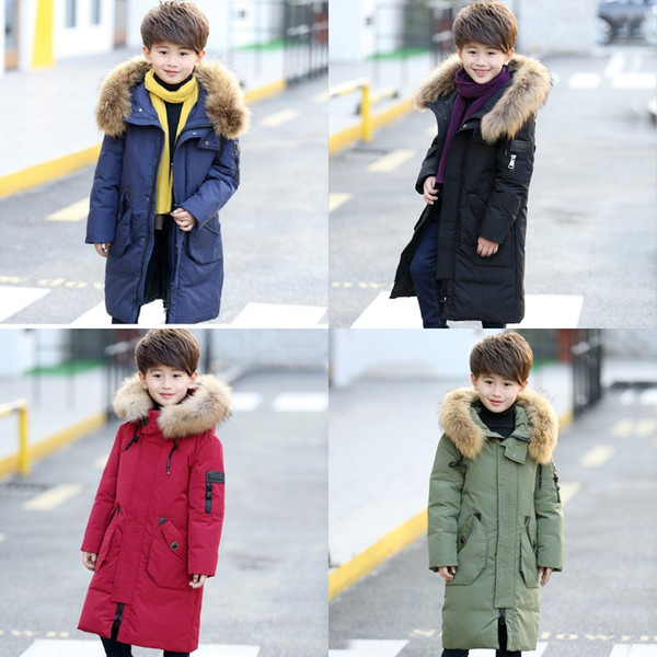 Children Down Jackets Boys White Duck Down Outerwear Coats Down Parkas Kids Jacket Children Outerwear Kids Winter Warm Coat