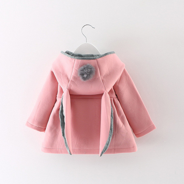 baby girl clothing 2019 autumn winter children clothing Plush ball rabbit children clothing outerwear coat baby jacket for girl