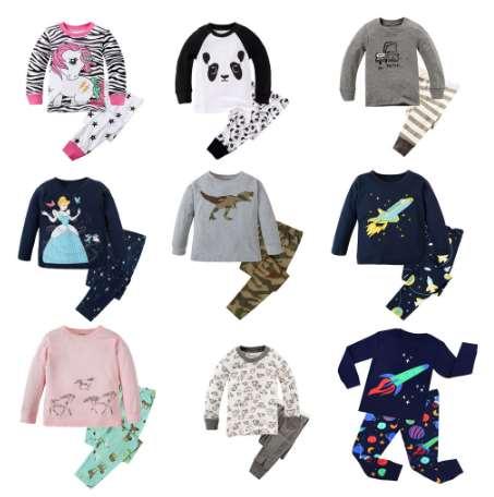 Fashion Children 2pc Long Sleeve Cotton Baby Pajamas Sets Kids Princess Nightwear Girls Unicorn Pajamas Pyjamas Kids Pijama