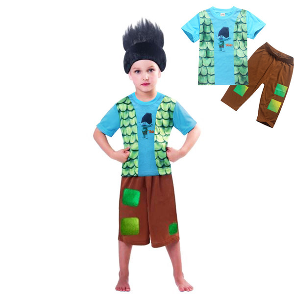 New Boy Pajamas Sets Trolls Baby Sleepwear Cartoon Summer Clothing Kids Clothes T-shirt+pants Printed Shorts Nightsuit