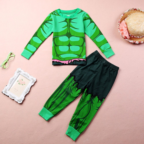 Cartoon Incredible Hulk Baby Kids Boys Cosplay Sleepwear Pajamas set AU