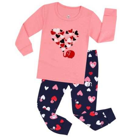 100 Cotton Baby Pajamas Children Emboridery Heart Pajama Pyjamas Kids for 2-7Years Children's Sleepwear Baby Nightwear Pijamas