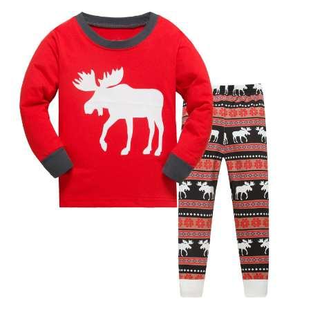LUCKYGOOBO Kids Pajama Set Boys Bear pattern Sleepwear Girls 100% cotton Pajamas Set Children Cartoon pyjama Baby