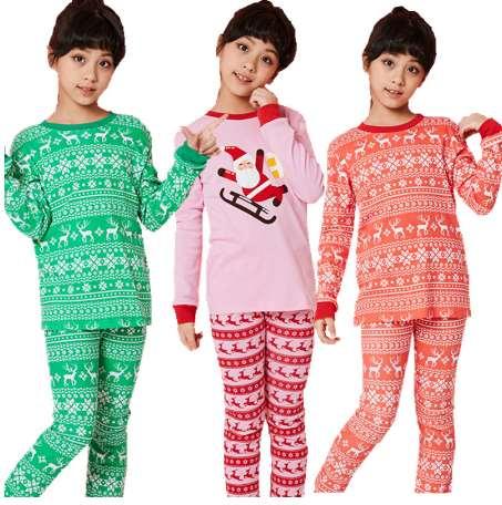 Kids Pajamas Christmas Boys Sleepwear Girls 100% Cotton Pijama for Toddler 2-piece Set Children Winter Clothes Christmas clothes