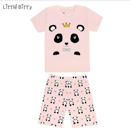 Little Bitty 2018 babys sleepwear kids pajamas children pandas bikes bones butterfly cat cars pyjamas for 2-8 years short sleeve