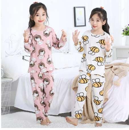 Children's pajamas set girls' clothing spring and autumn long sleeve sleepwear girls children's baby's pajamas girl homewear set