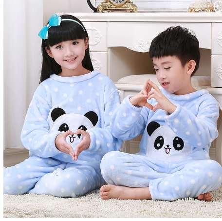 Autumn Winter Children Pajamas Long Sleeve Cartoon Kids Flannel Girl Warm Clothes Suit Lovely Children's Pyjamas Boy Nightwear