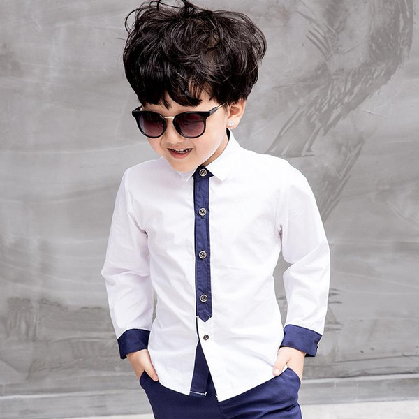 Children's clothing cotton new boy long-sleeved shirt spring and autumn baby clothes