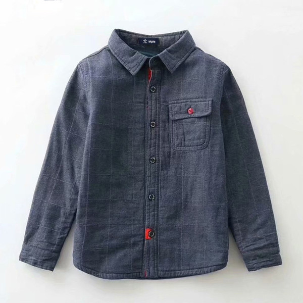 Children Boy's shirts Fashion design European and American style Cotton Full-sleeved Kids shirts clothing